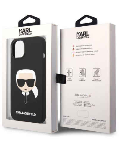 Калъф Karl Lagerfeld - MS Karl Head, iPhone 13/14, черен - 6
